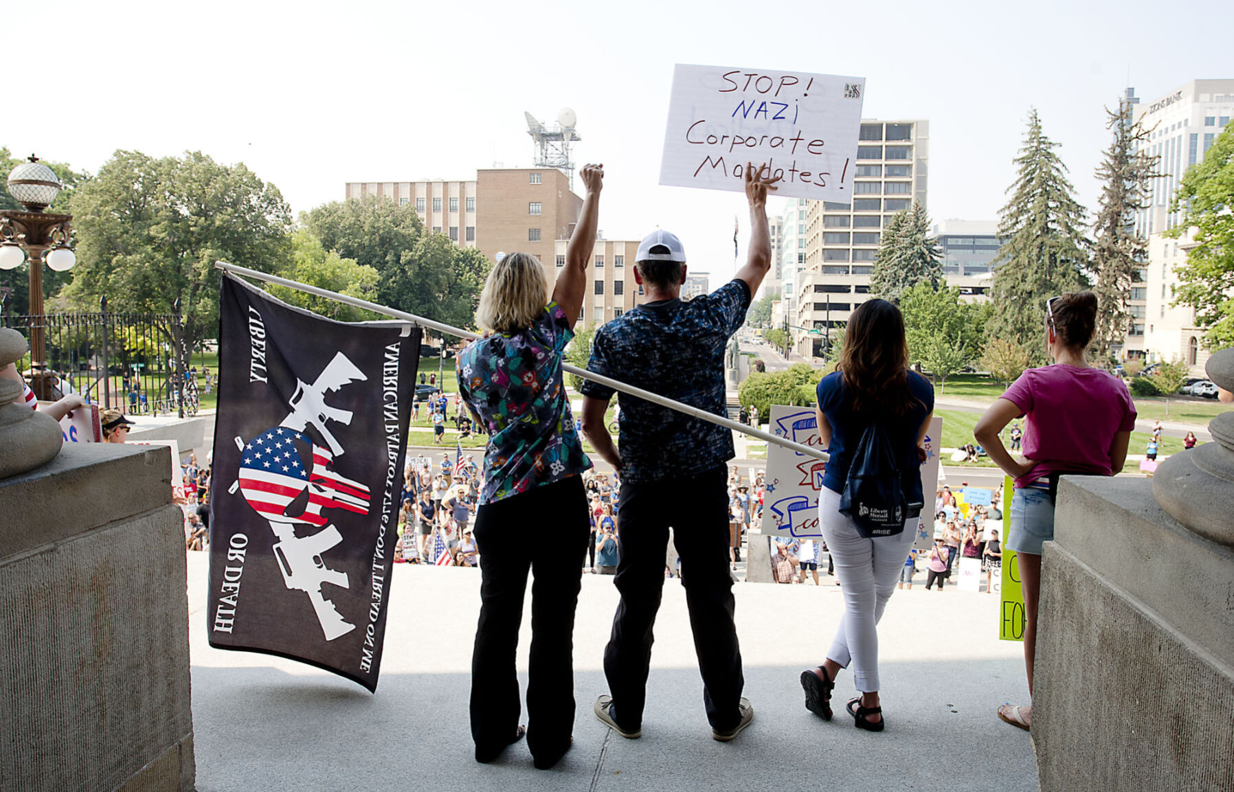 Nurses anti-vaccine rally